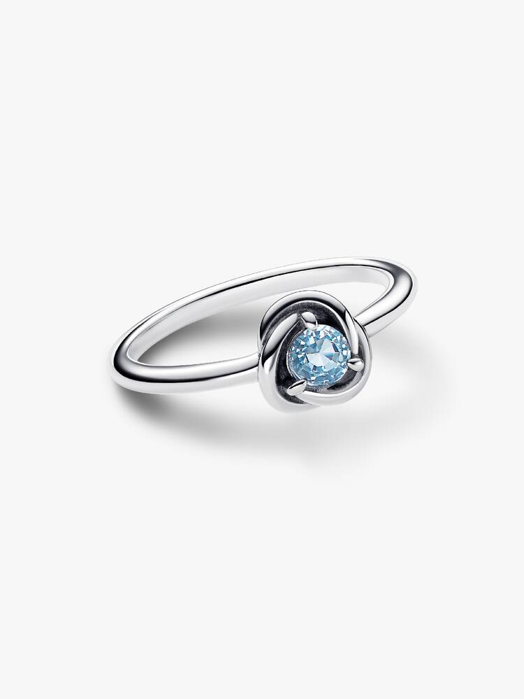Pandora March Birthstone Aquarius Eternity Circle Ring