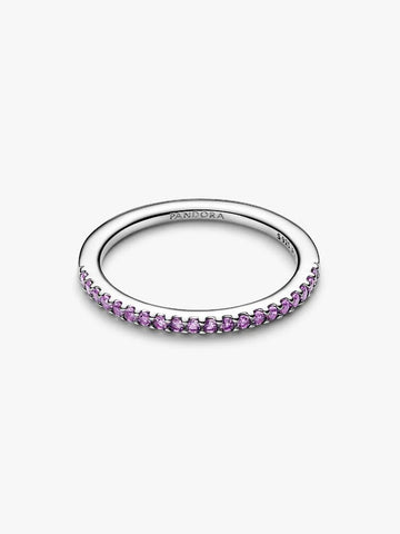 Pandora Sparkling Purple Half-Eternity Band Ring