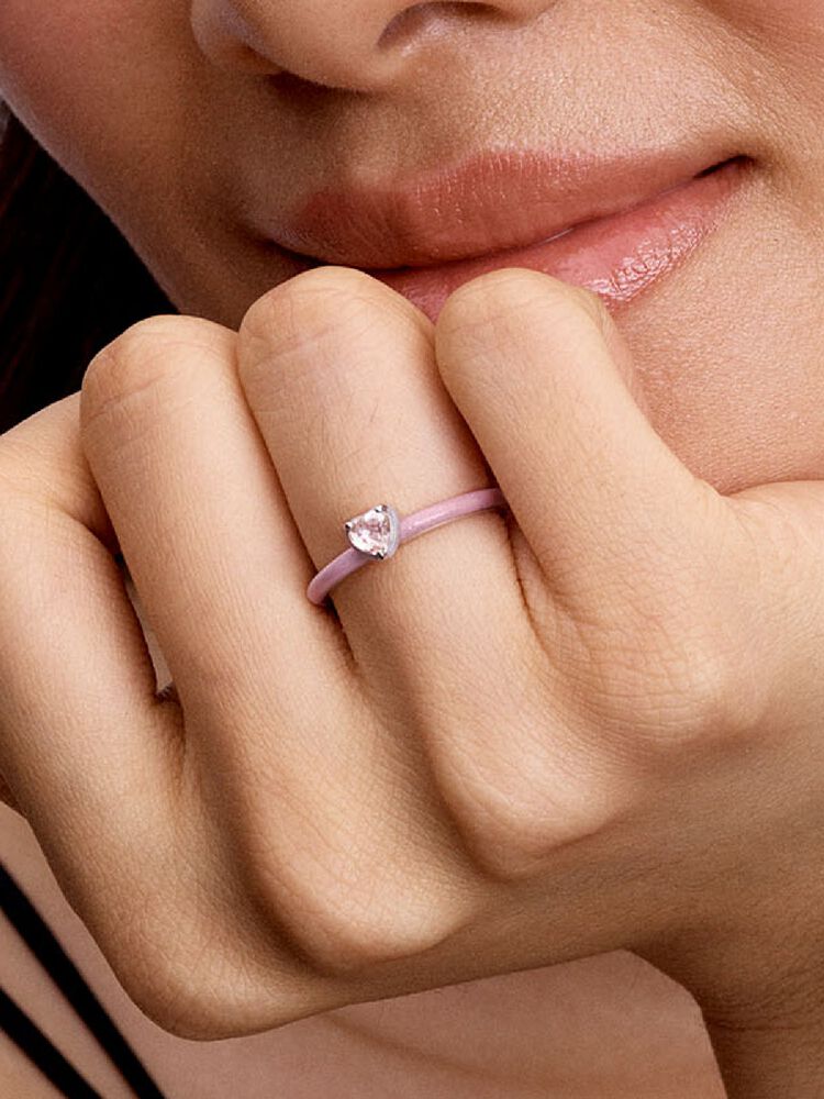 Pandora Pink Chakra Heart Ring
