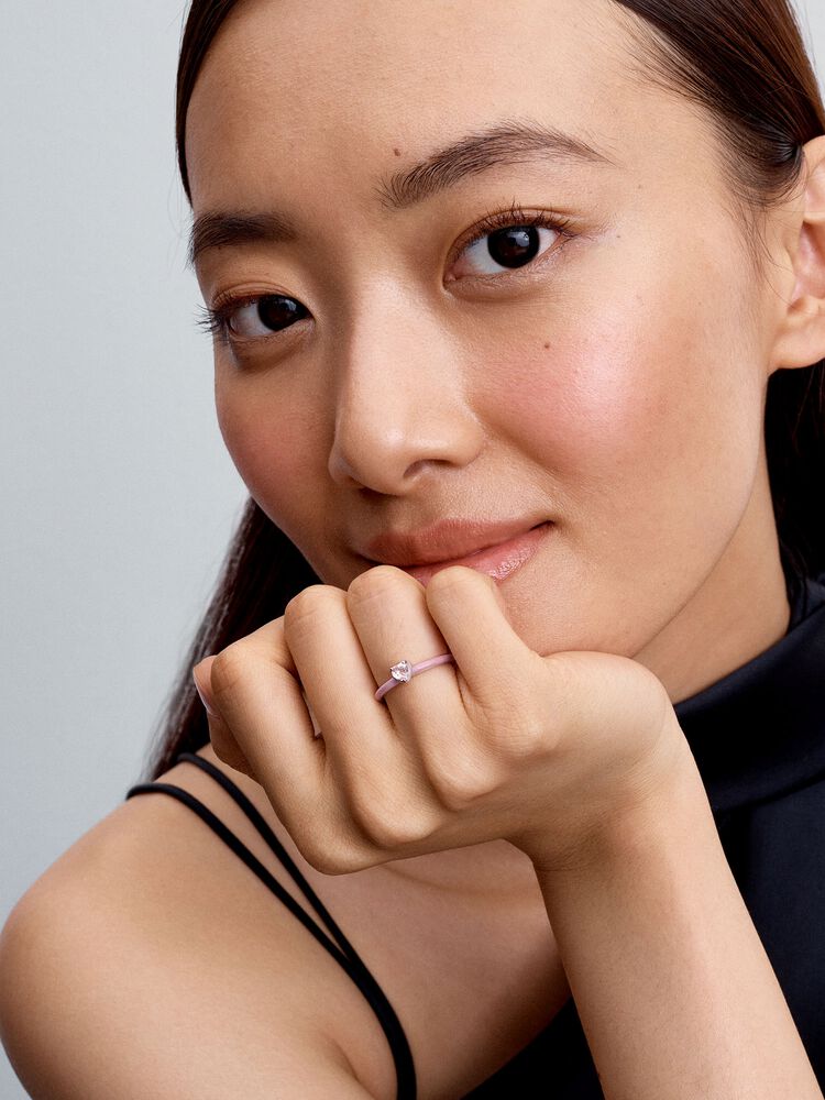 Pandora Pink Chakra Heart Ring