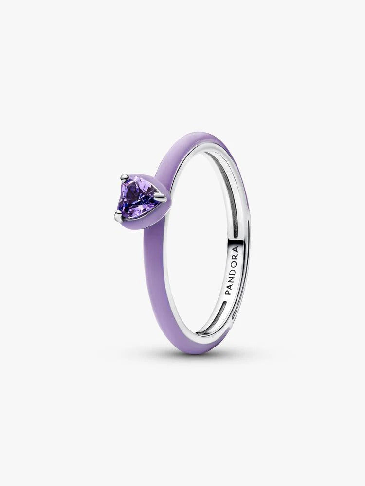 Pandora Purple Chakra Heart Ring