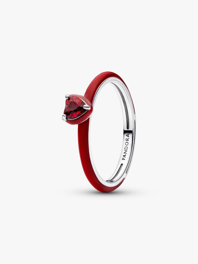 Pandora Red Chakra Heart Ring