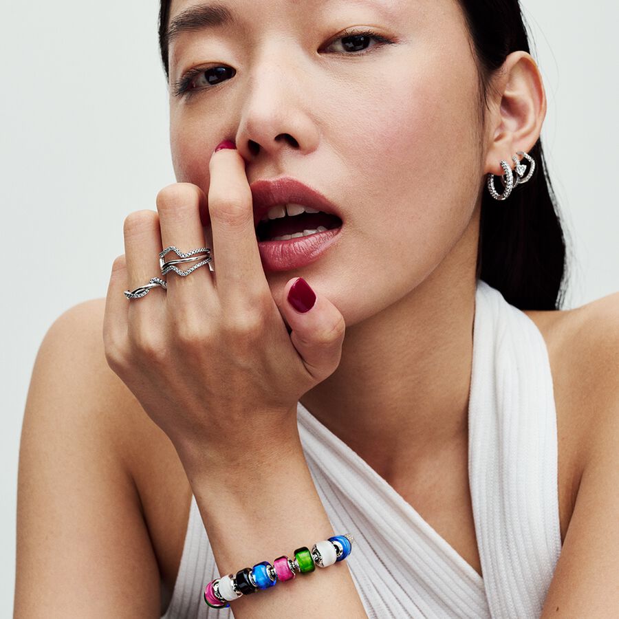 Pandora Polished Wave Silver Ring