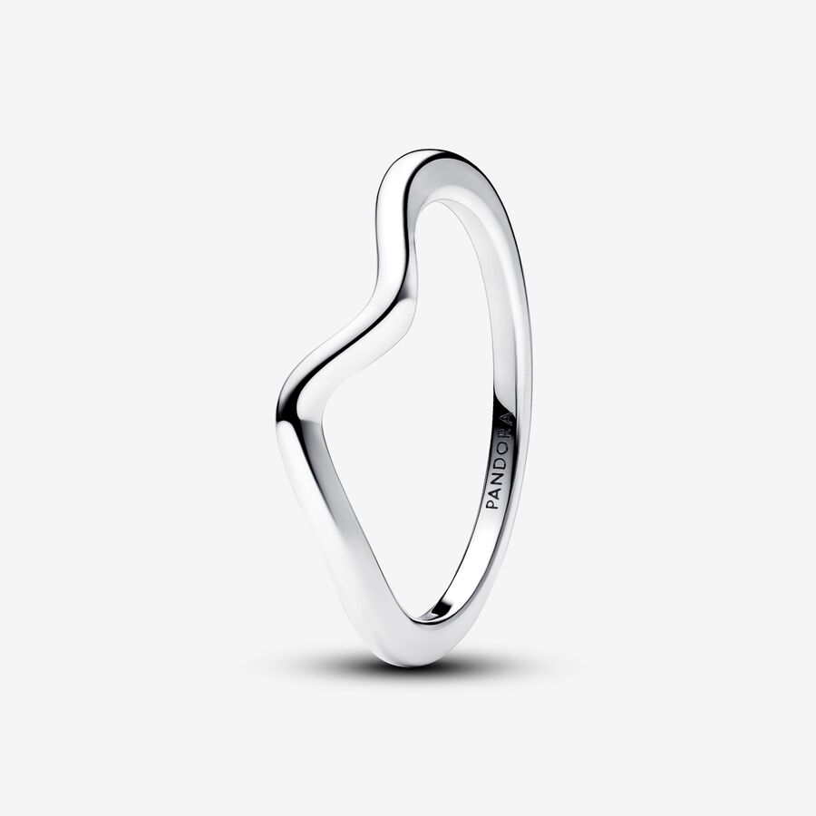 Pandora Polished Wave Silver Ring