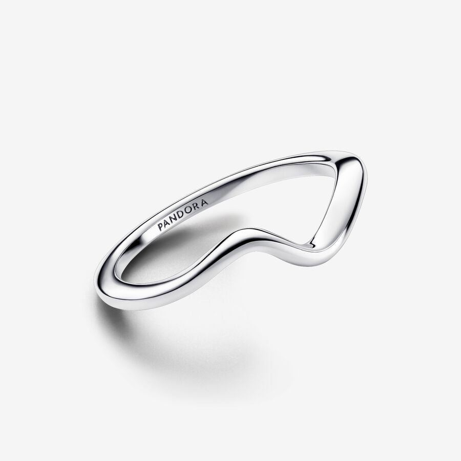 Pandora Polished Wave Silver Ring