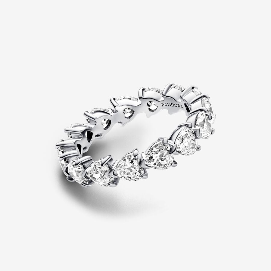 Pandora Row of Hearts Eternity Ring