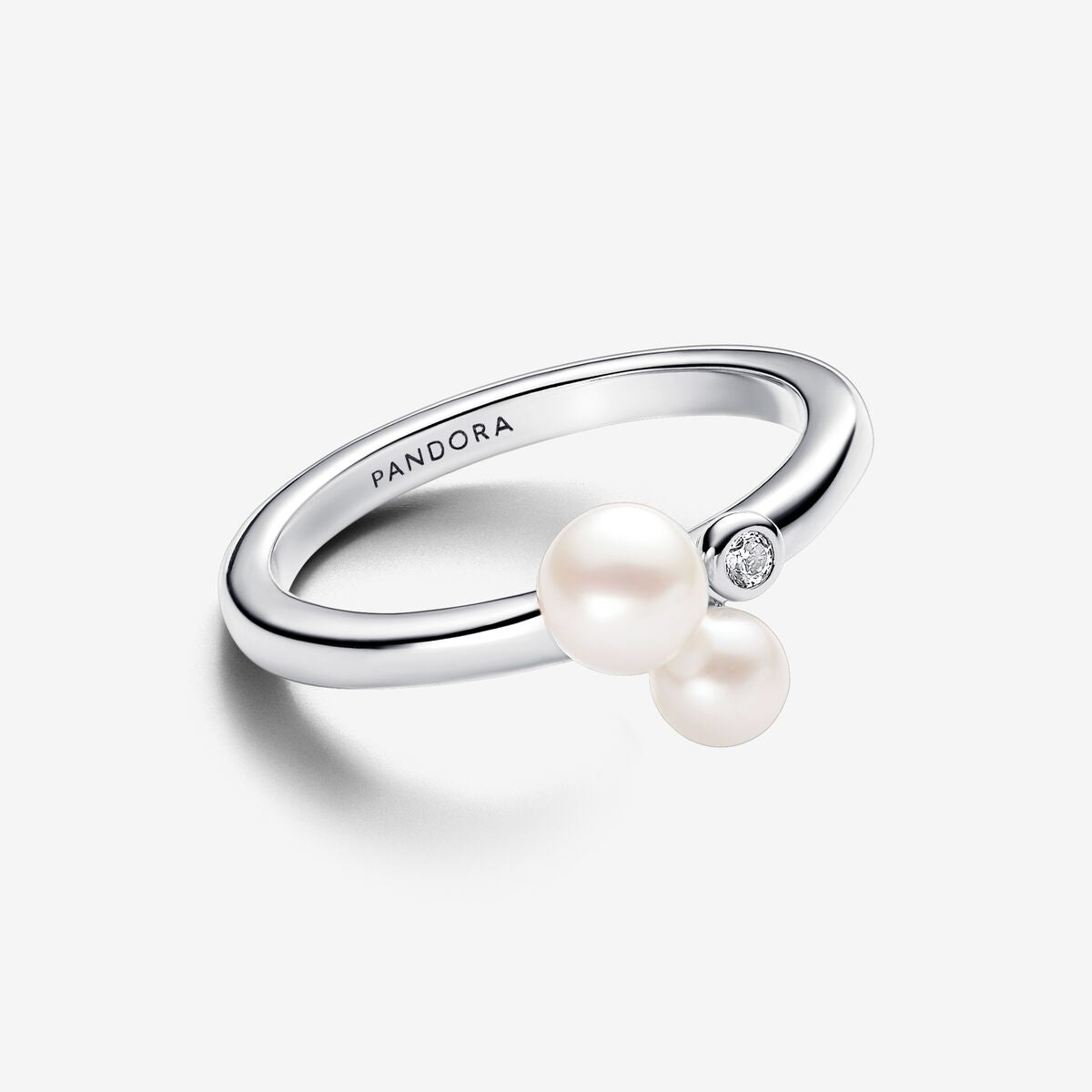 Pandora Duo Treated Freshwater Cultured Pearls Silver Ring
