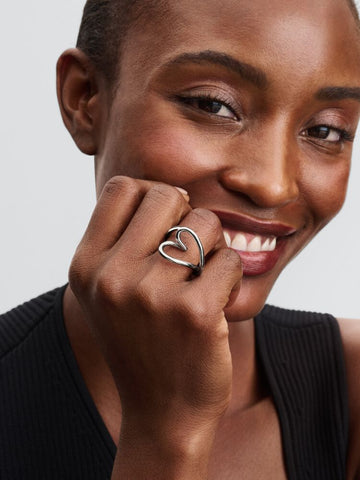 Pandora Organically Shaped Heart Ring