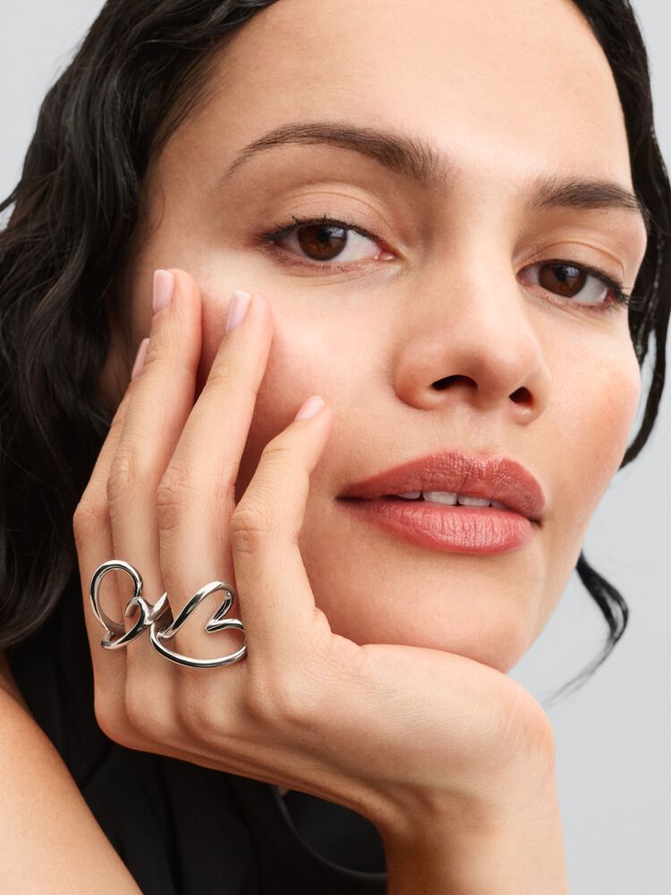 Pandora Organically Shaped Heart Ring