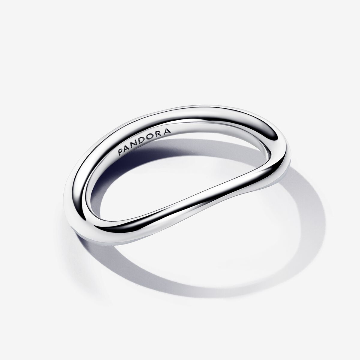Pandora Organically Shaped Silver Band Ring