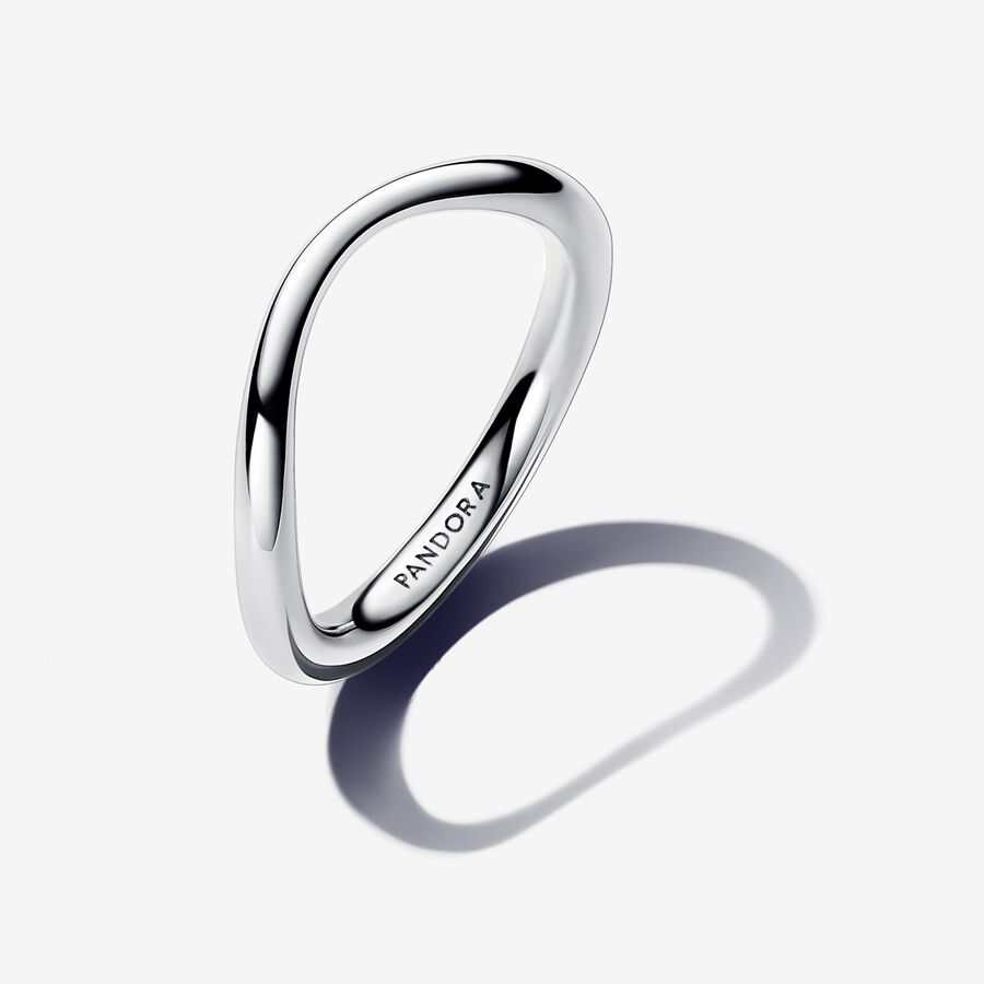 Pandora Organically Shaped Silver Band Ring