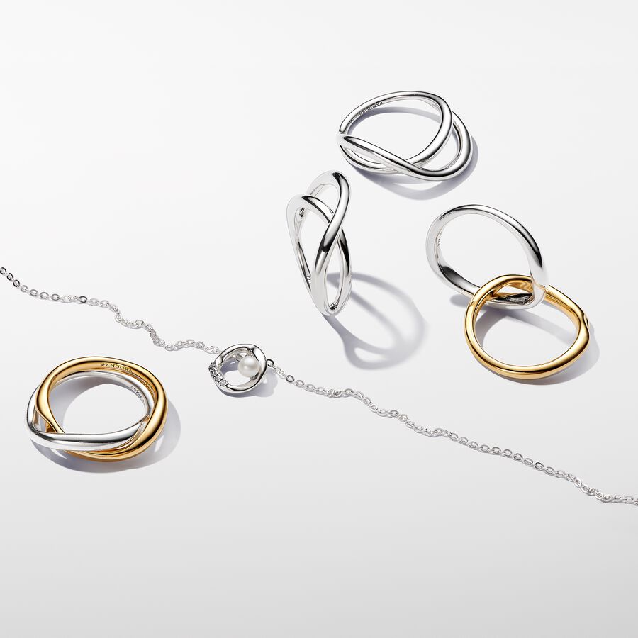 Pandora Organically Shaped Silver Infinity Ring