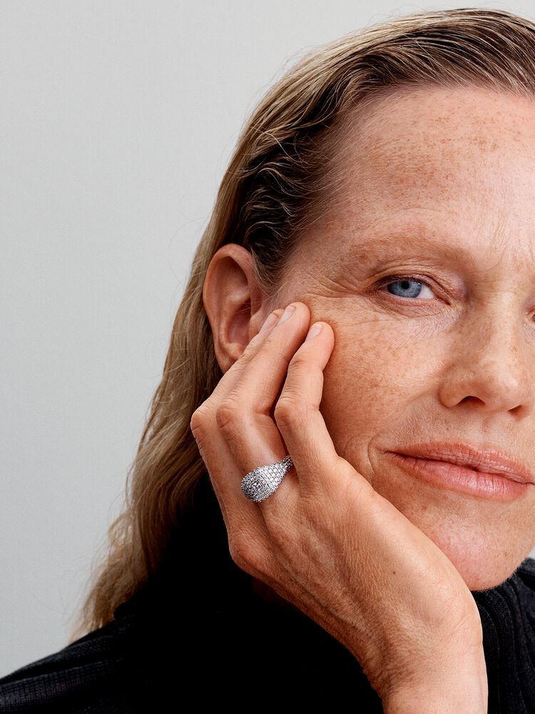 Pandora Pave Square Cocktail Ring