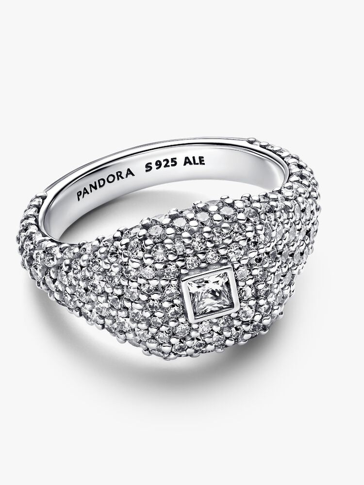 Pandora Pave Square Cocktail Ring