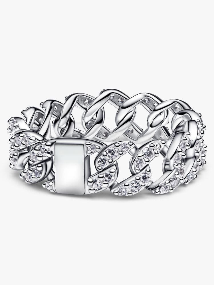 Pandora Pave Cuban Chain Ring