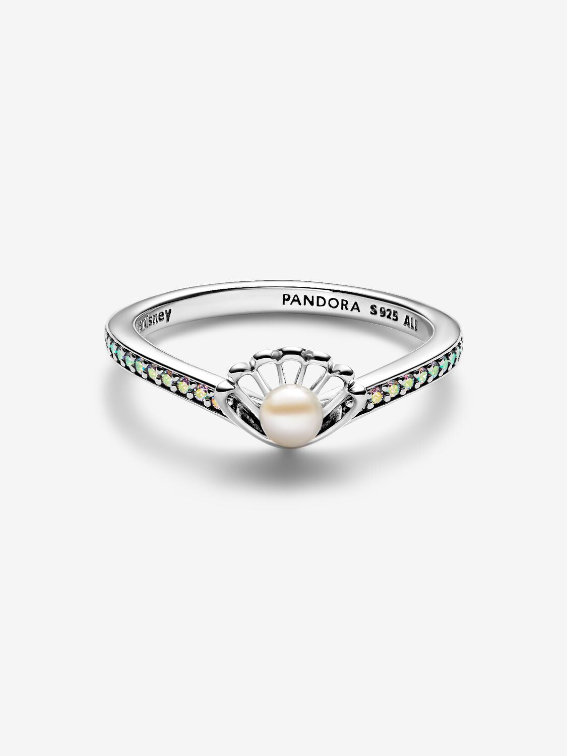 Pandora Disney Princess Ariel Shell Treated Freshwater Cultured Pearl Ring