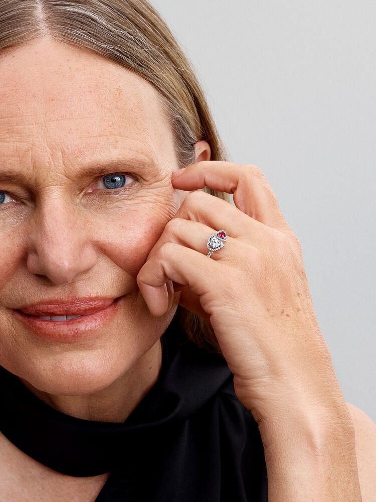 Pandora Halo Hearts Ring