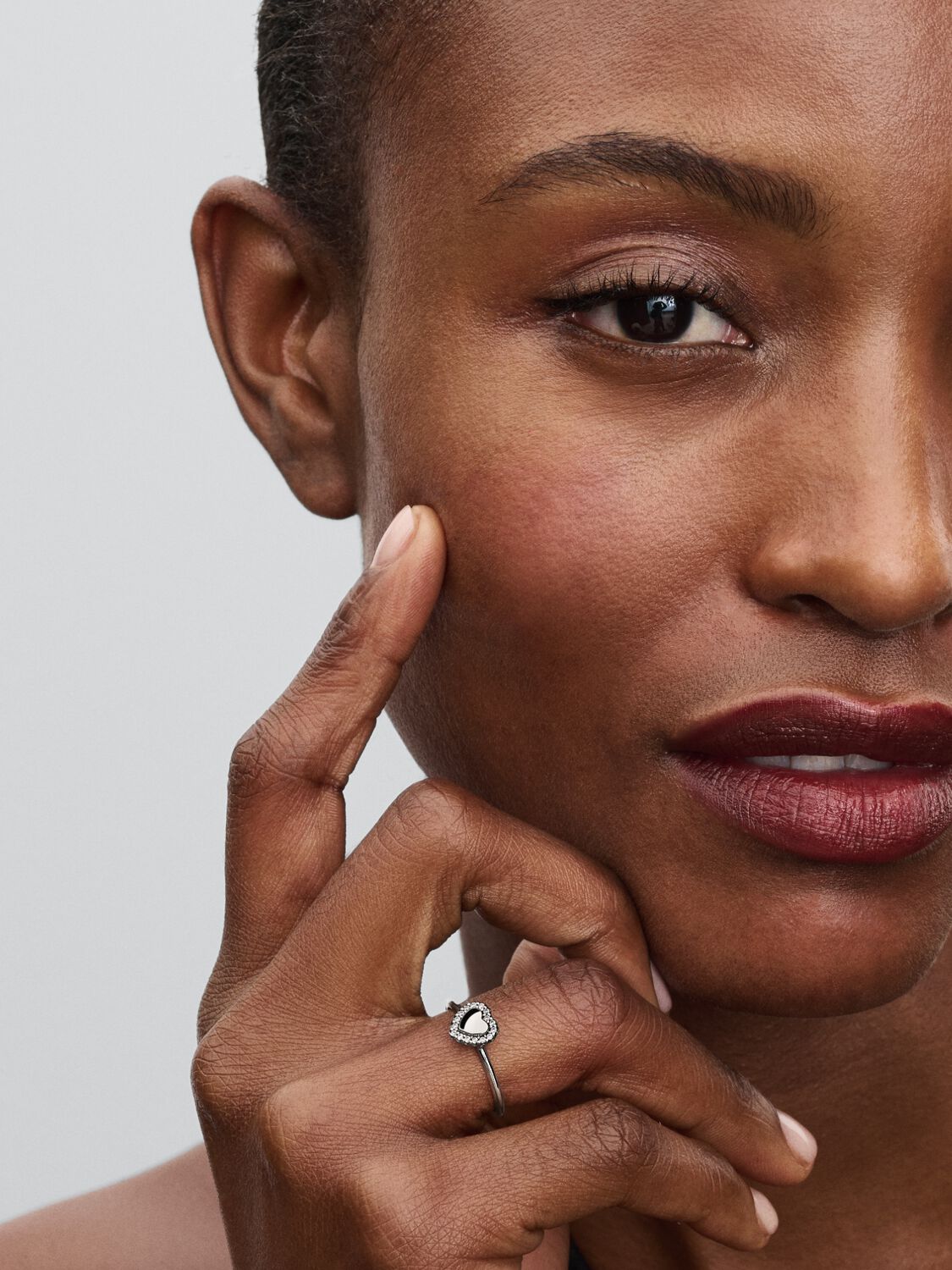 Pandora Engravable Heart Sterling Silver Halo Ring