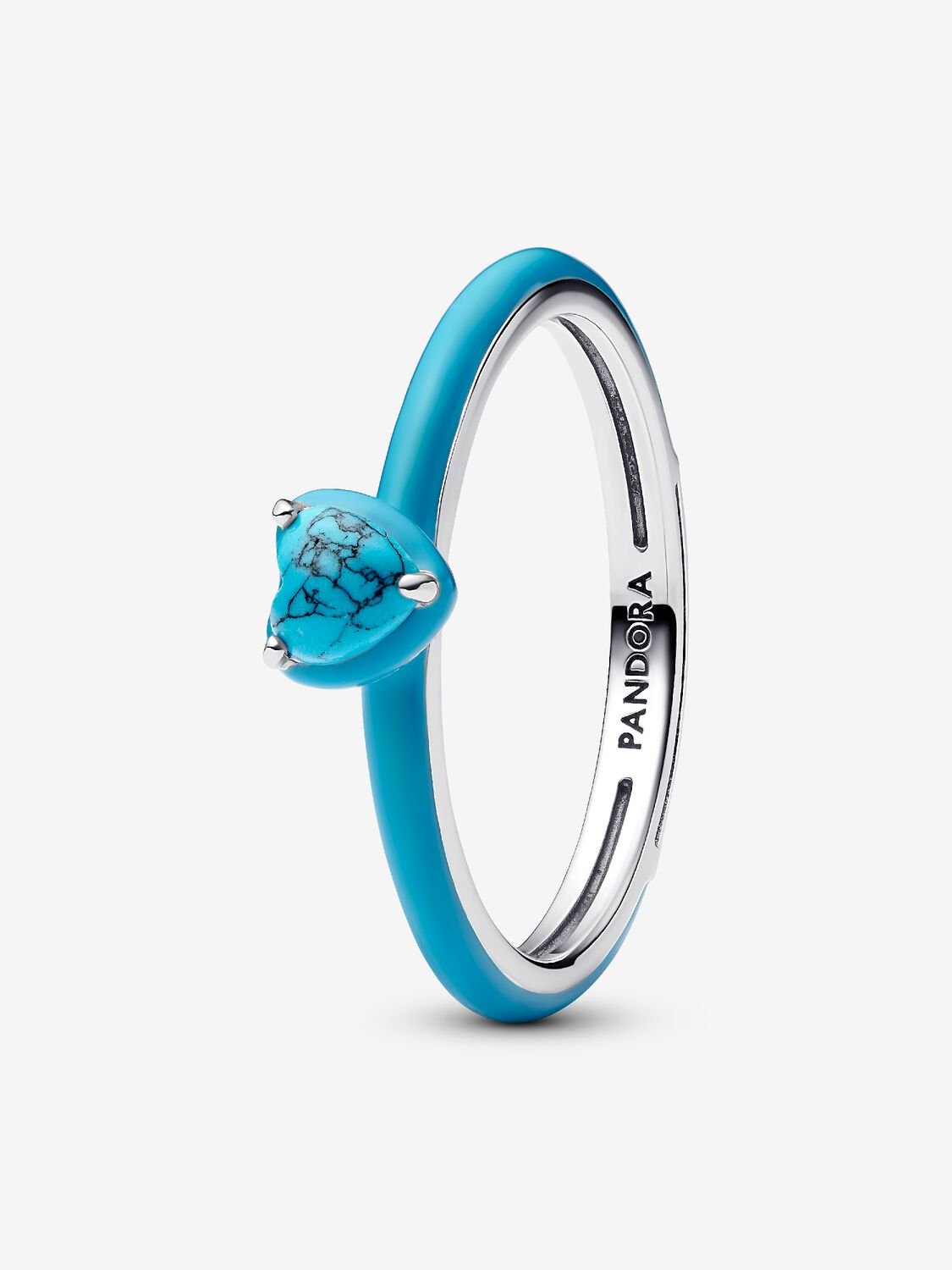 Pandora Turquoise-coloured Heart Stone Ring