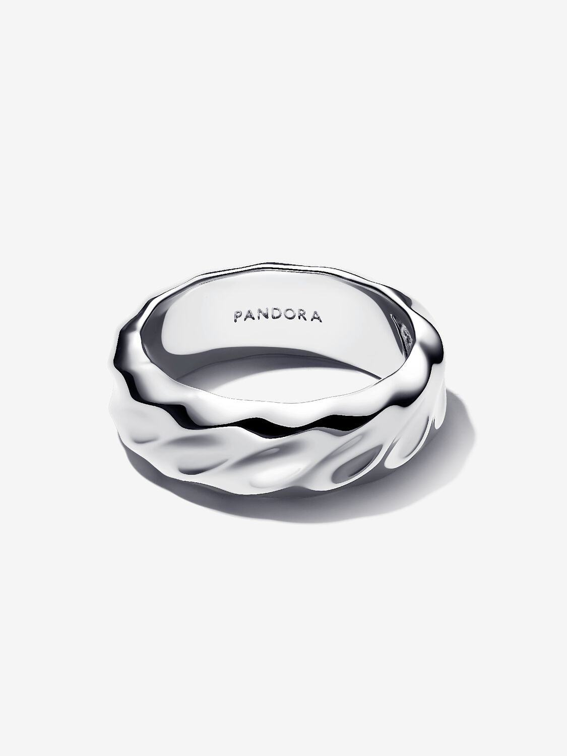 Pandora Rippled Wide Band Ring