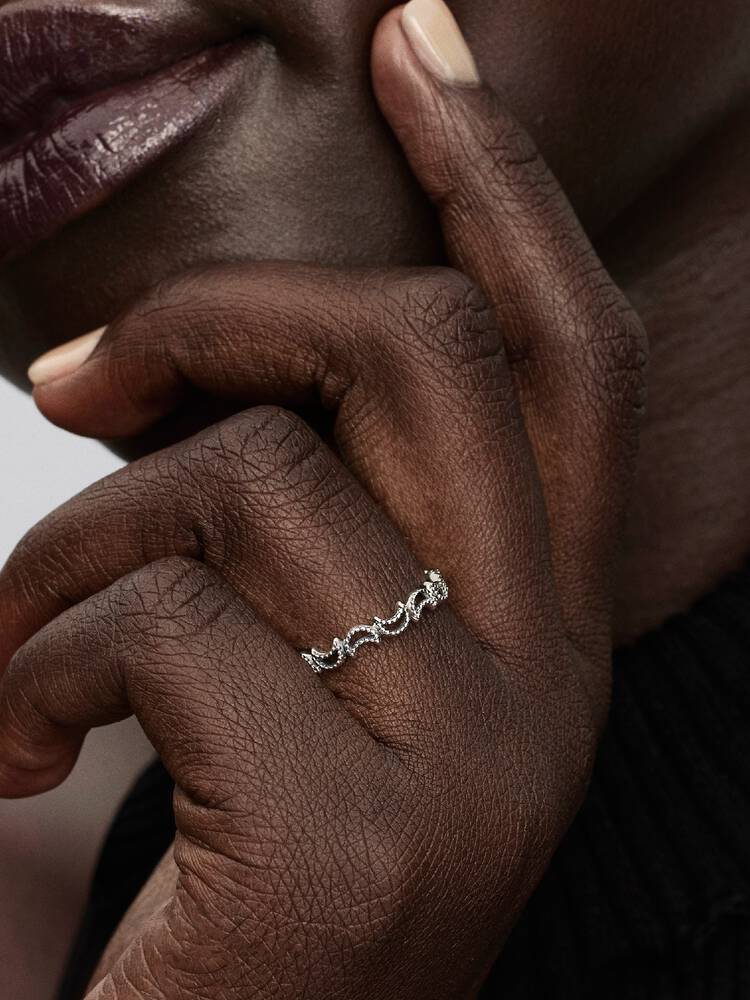 Pandora Sterling Silver Crescent Moon Ring