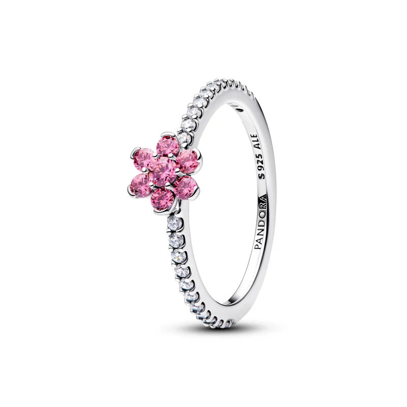 Pandora Sparkling Pink Flower Ring