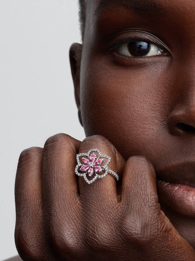 Pandora Double Flower Cocktail Ring