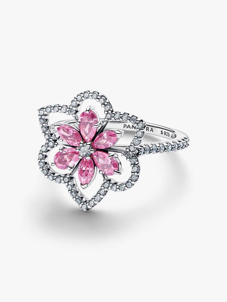 Pandora Double Flower Cocktail Ring