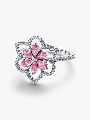 Pandora Double Flower Cocktail Ring