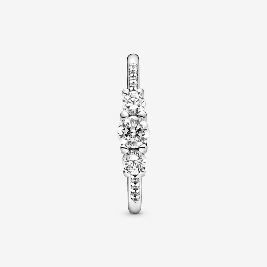 Pandora Clear Three-Stone Ring
