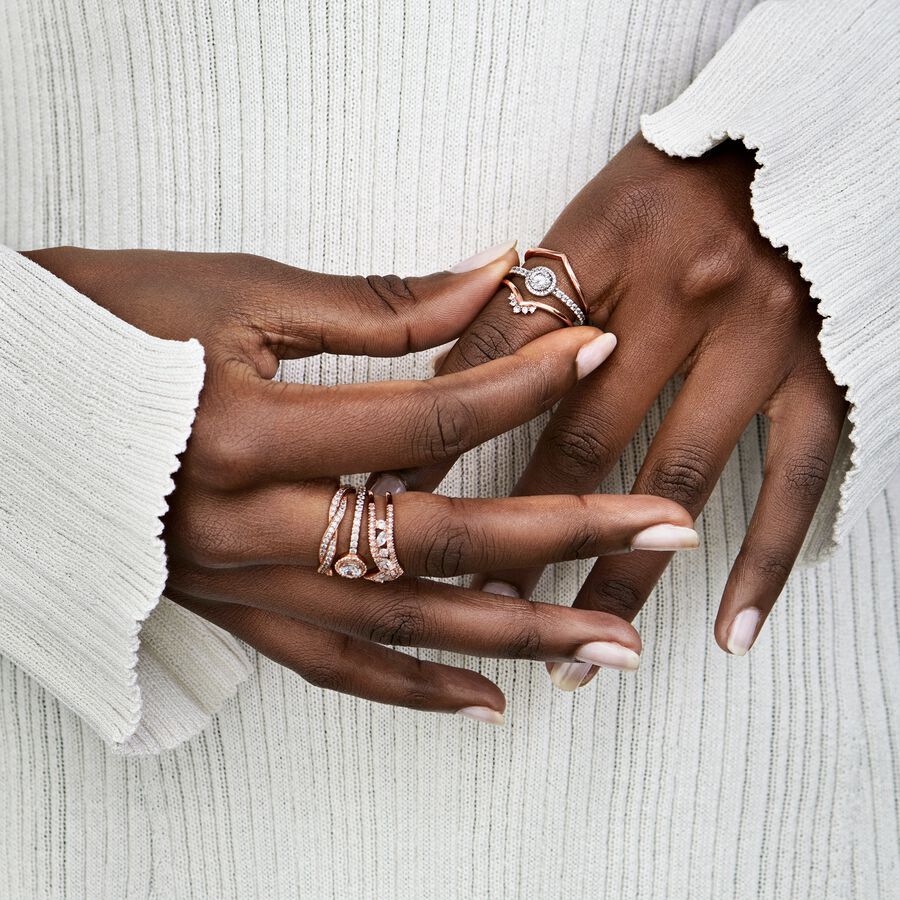 Pandora Classic Sparkle Halo Silver Ring