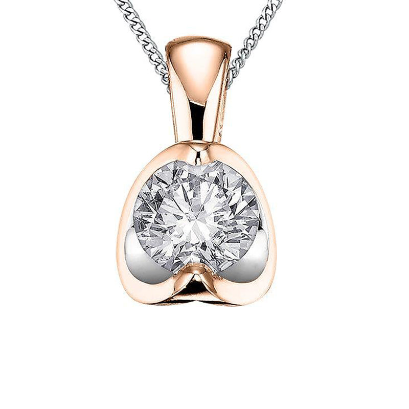 10K Rose Gold 0.04TDW Diamond Pendant