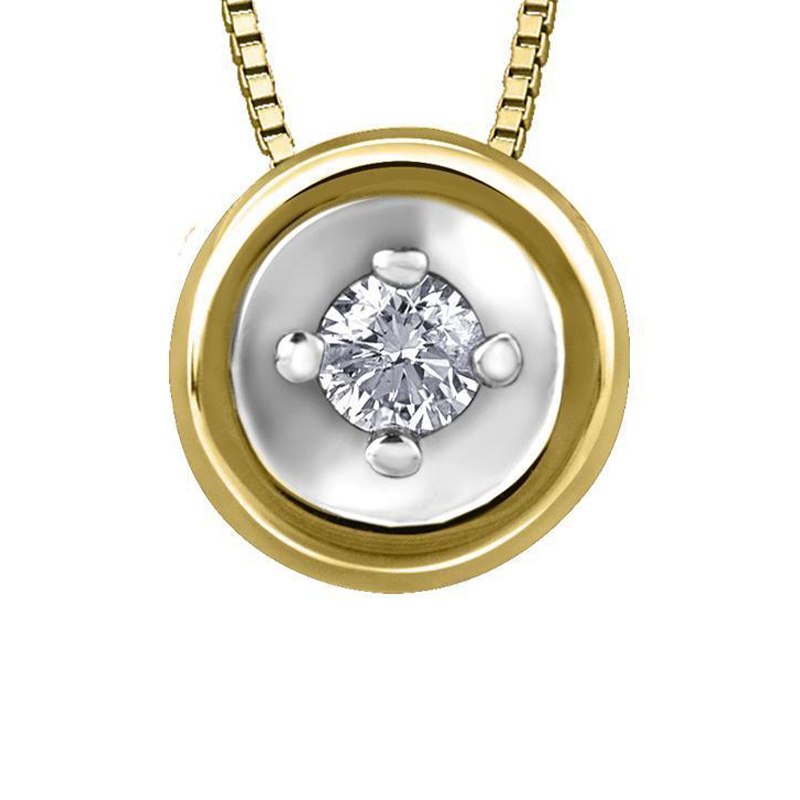 10K Yellow Gold 0.035TDW Diamond Pendant