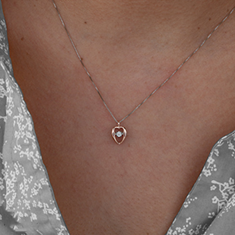 10K Rose Gold 0.02TDW Diamond Pendant