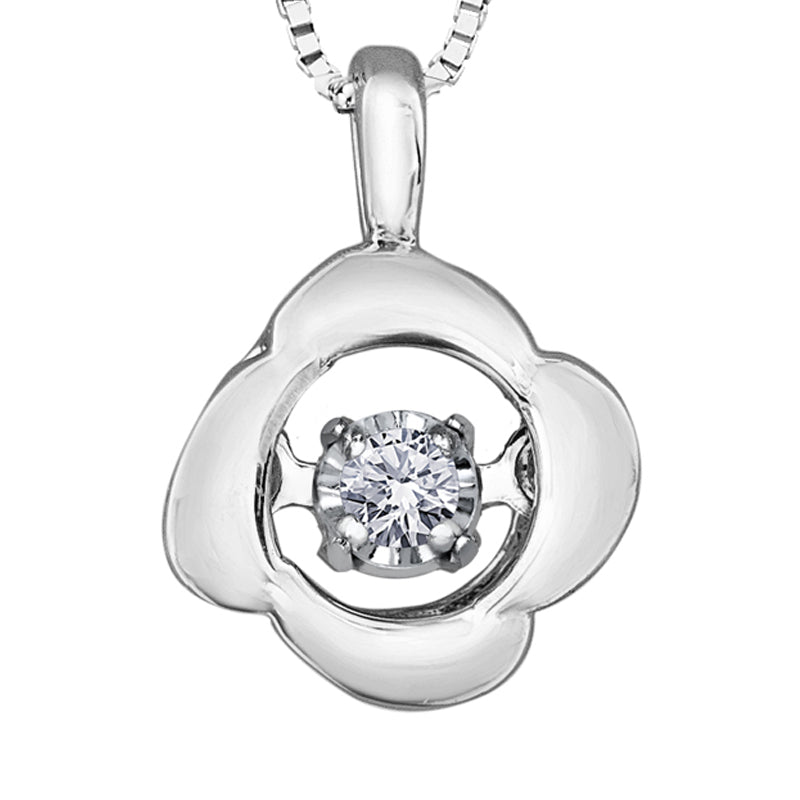 10K White Gold 0.02TDW Diamond Pendant