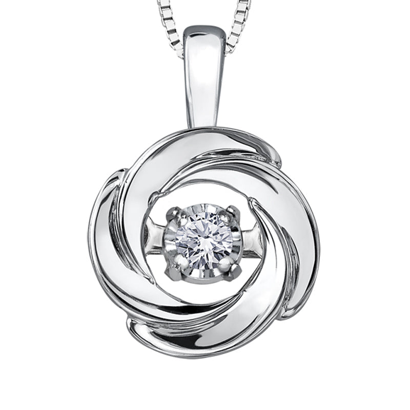10K White Gold 0.02 tdw Diamond Pendant