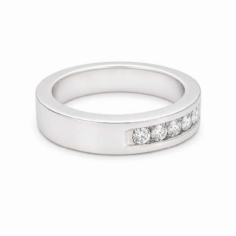 14K White Gold 1.00CT Diamond Channel Set Wedding Band