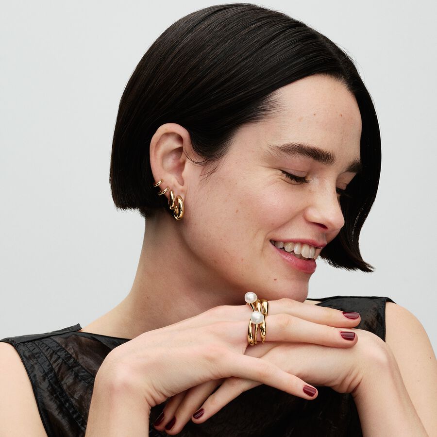 Pandora Round Hoop Earrings