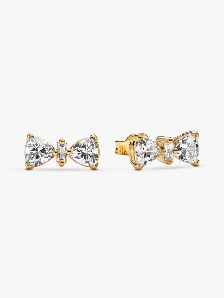 Pandora Sparkling Bow Stud Earrings