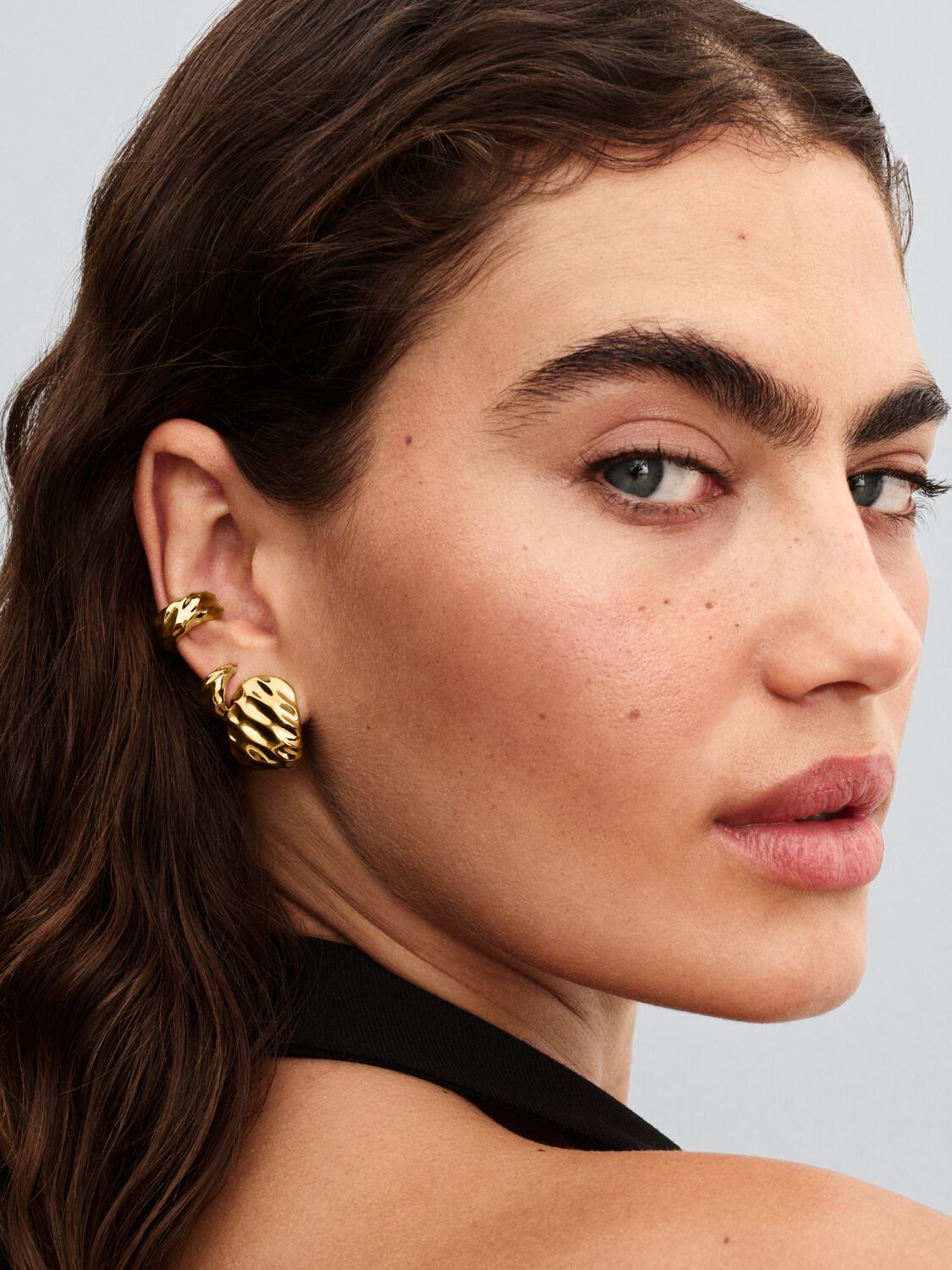 Pandora Rippled Ear Cuff