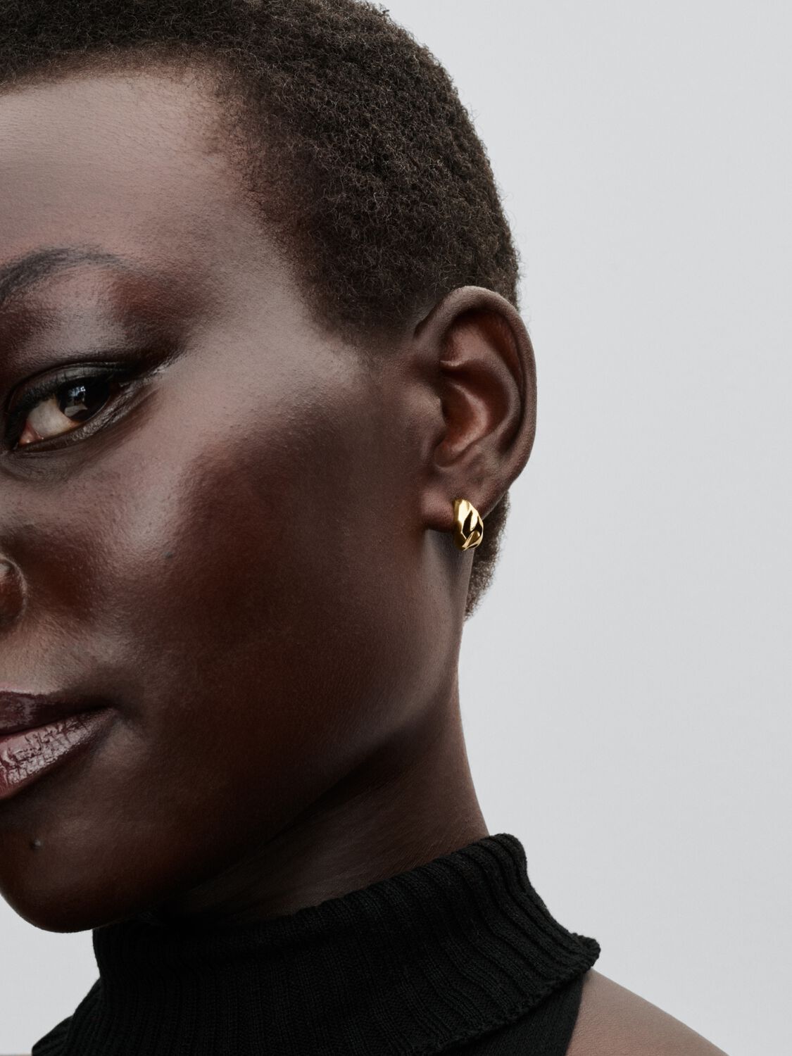 Pandora Rippled Open Hoop Earrings