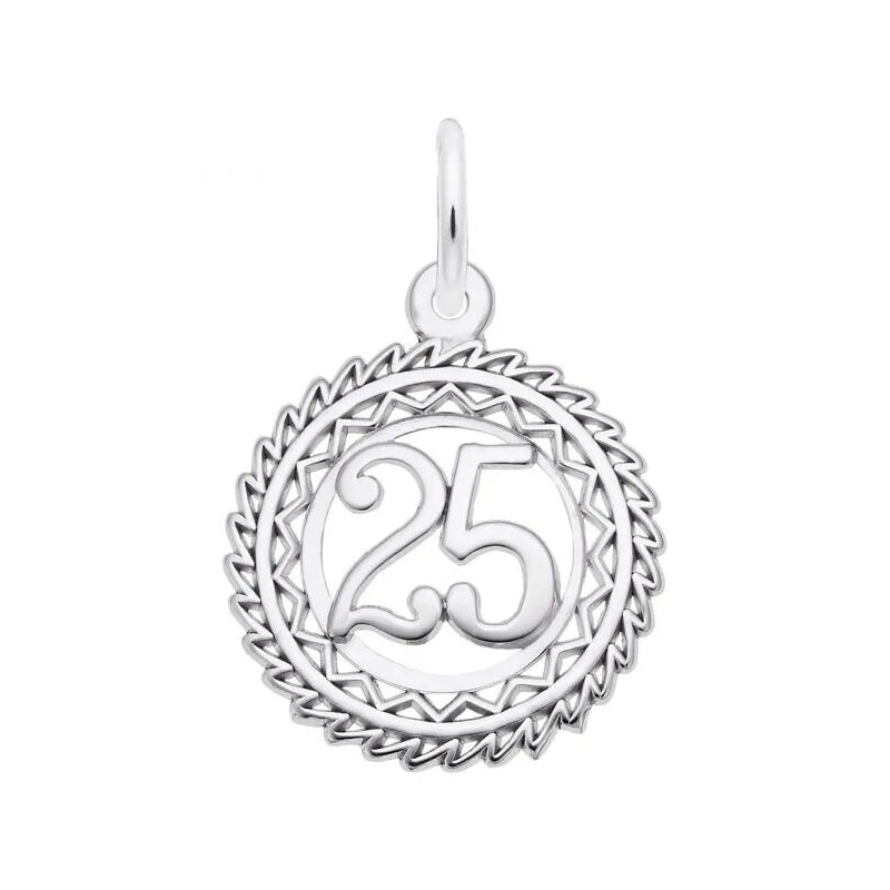 Sterling Silver Victory Number Twenty Five Charm