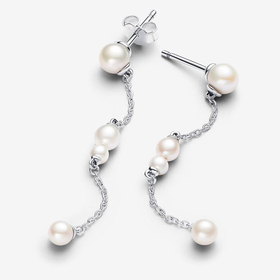 Pandora Treated Freshwater Cultured Pearl Drop Earrings
