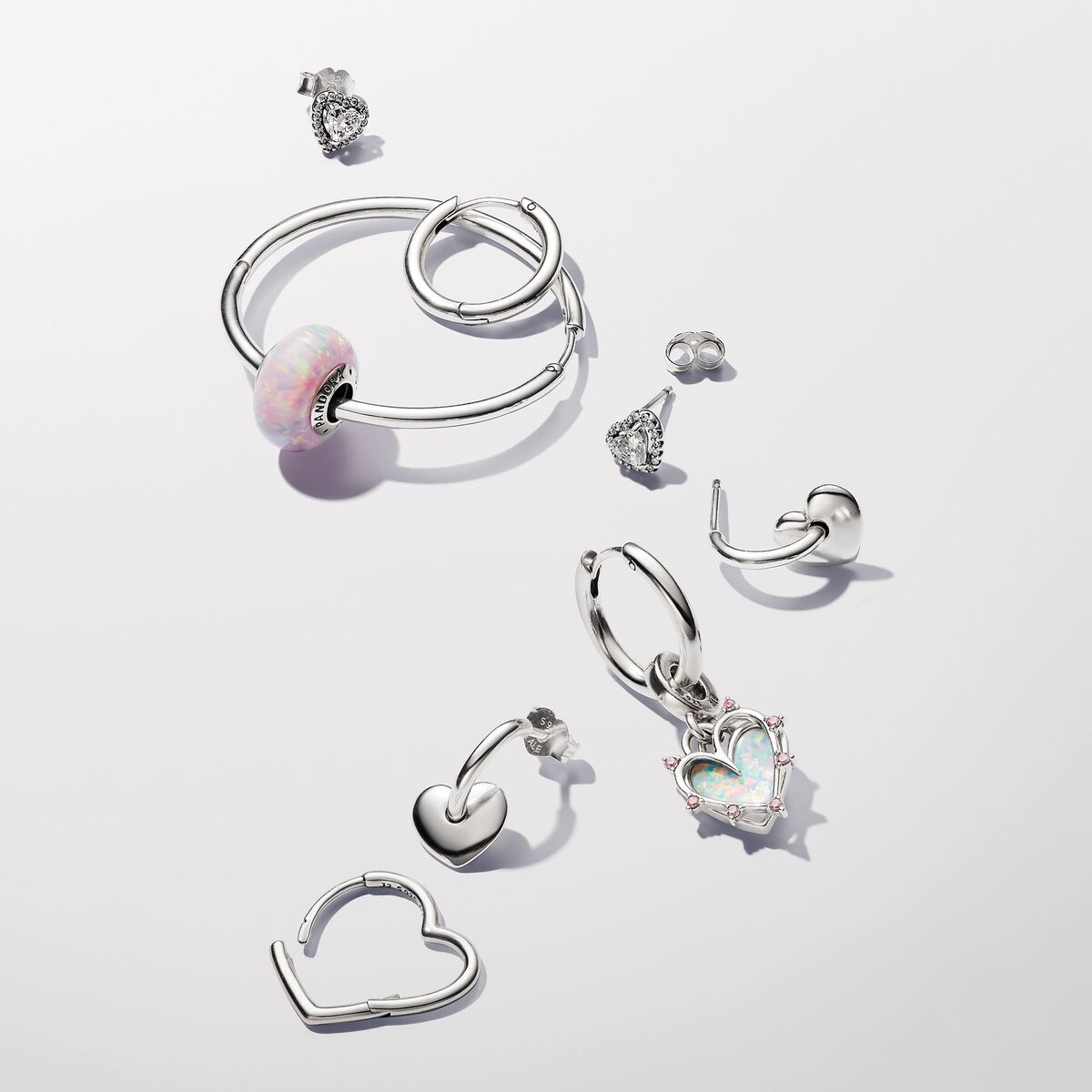 Pandora Moments 40 mm Charm Hoop Earrings