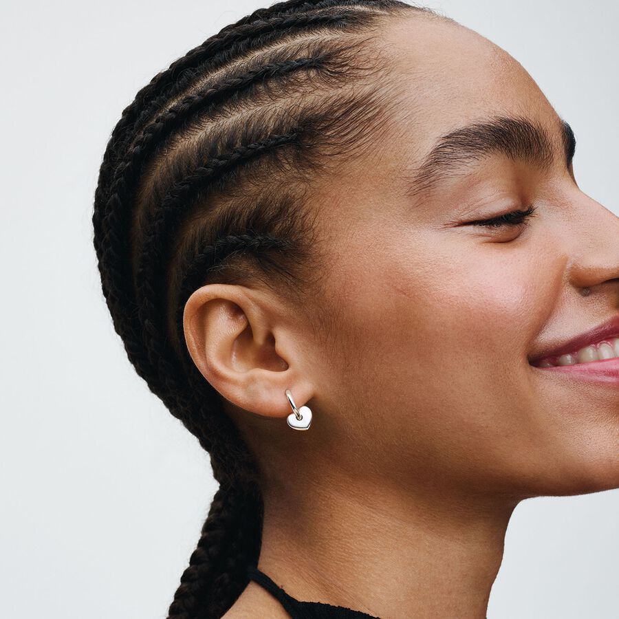 Pandora Heart Open Hoop Earrings