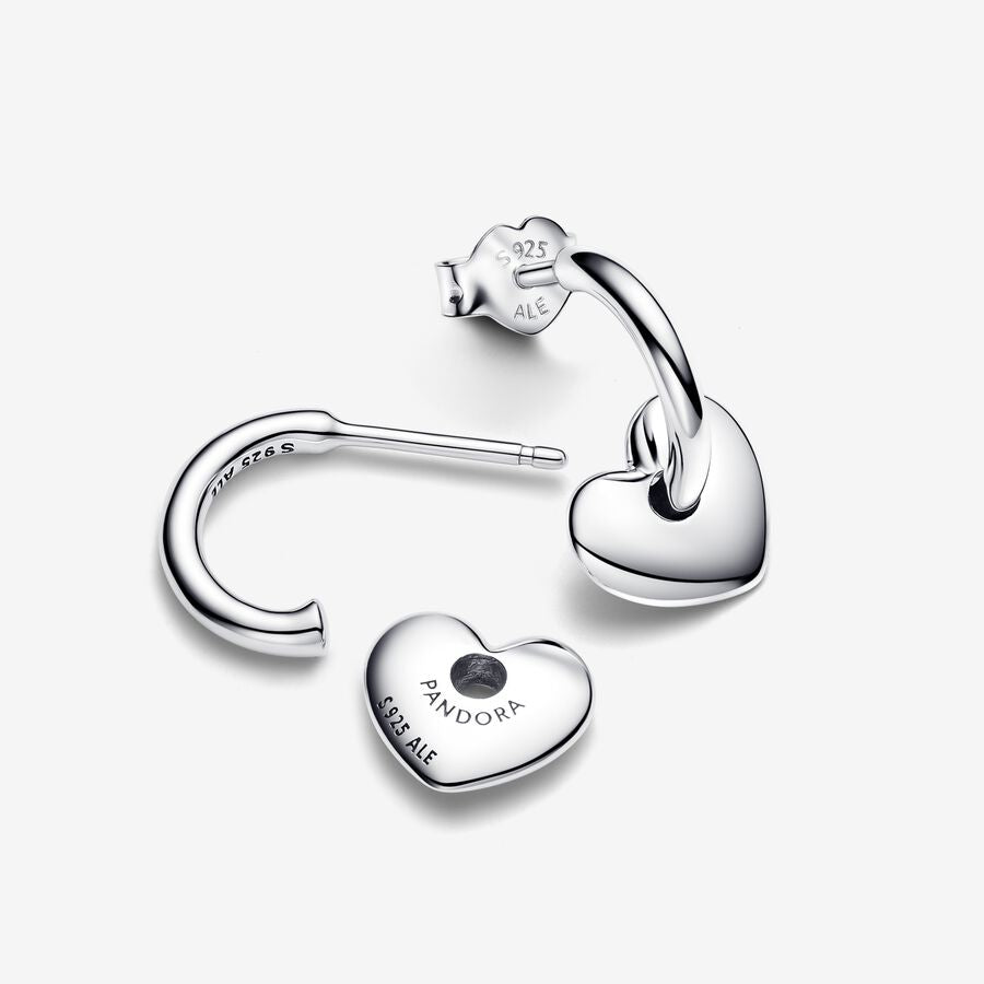 Pandora Heart Open Hoop Earrings