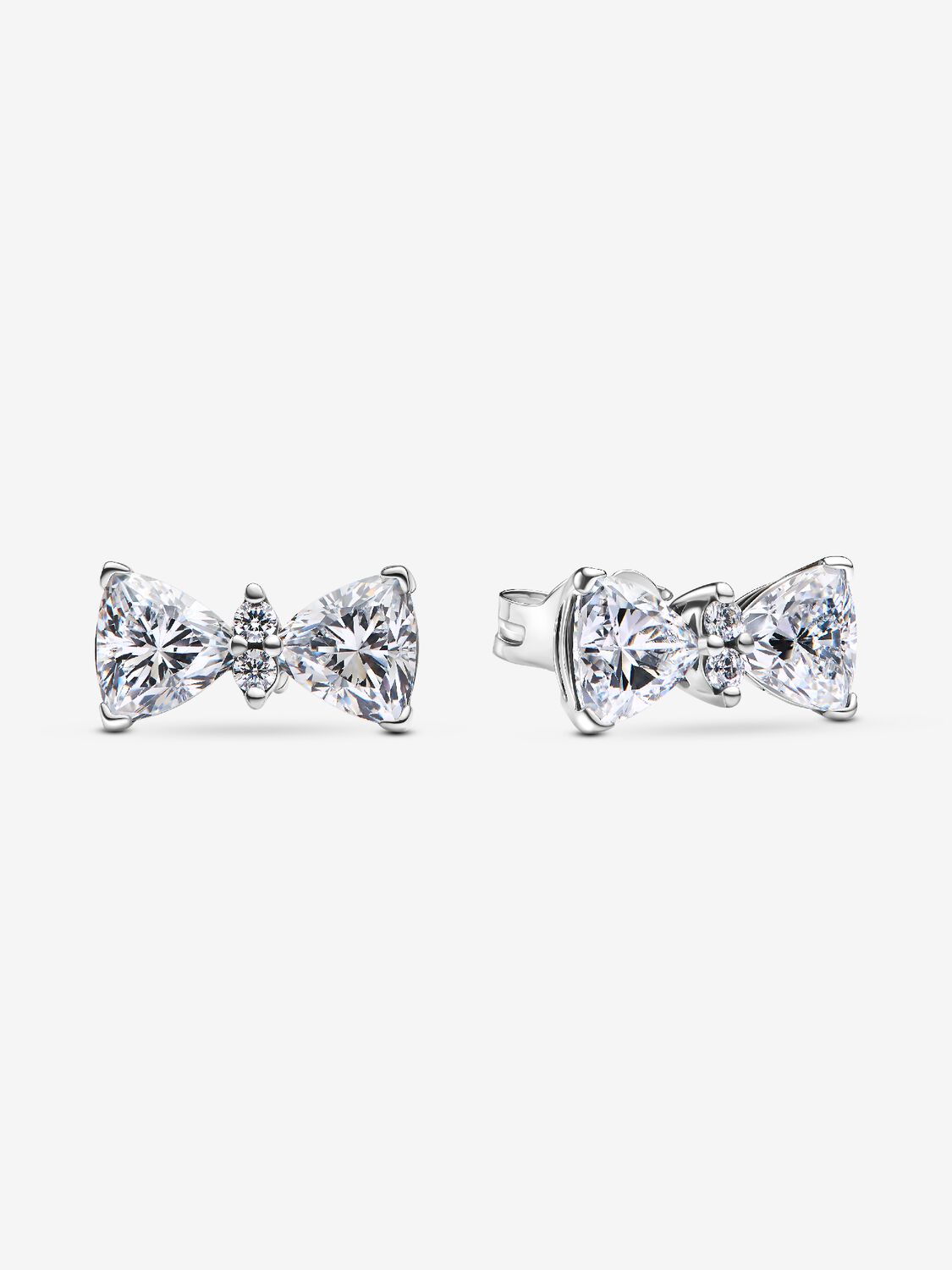 Pandora Sparkling Bow Sterling Silver Stud Earrings