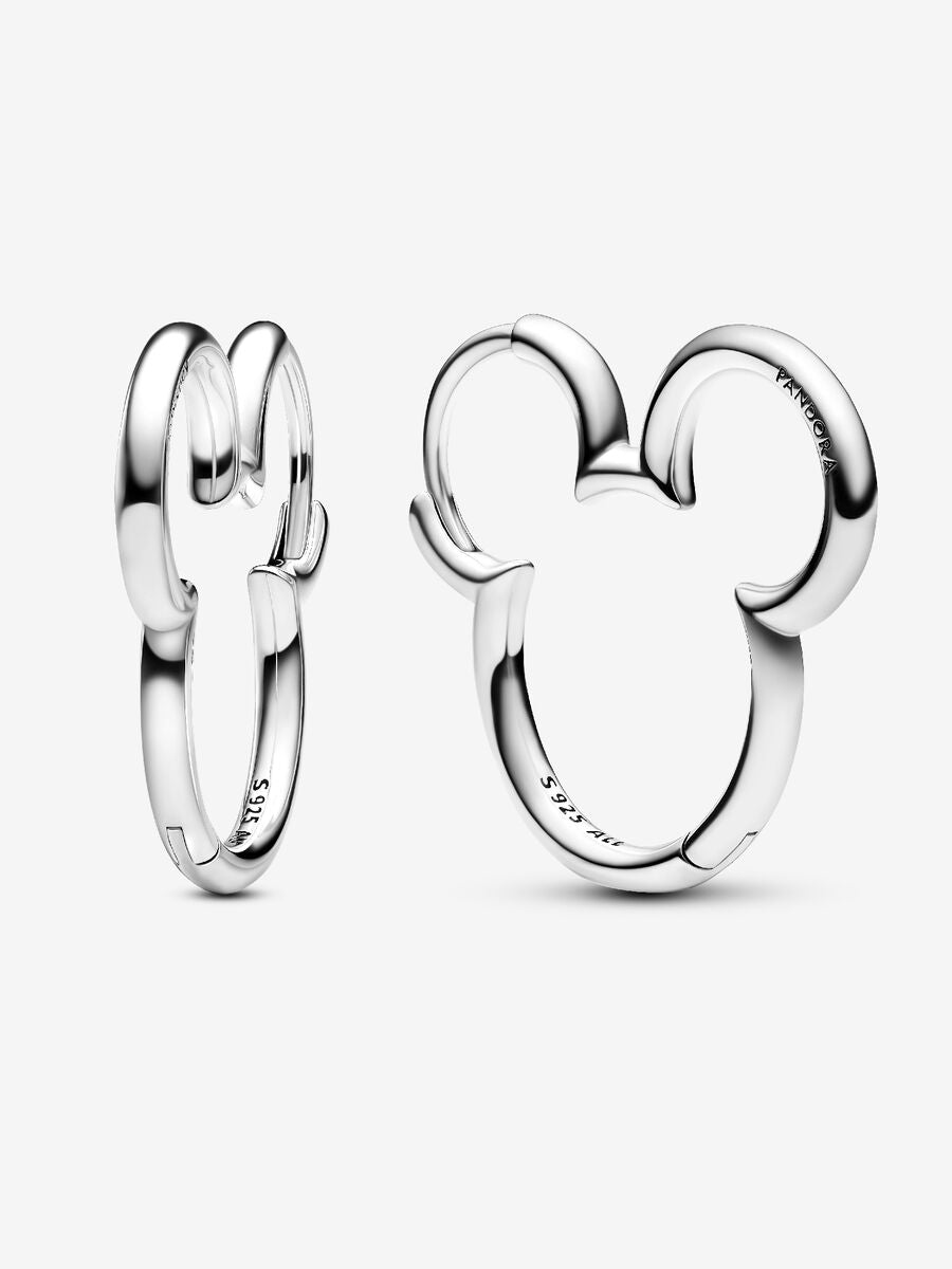 Pandora Disney Mickey Mouse Silhouette Hoop Earrings