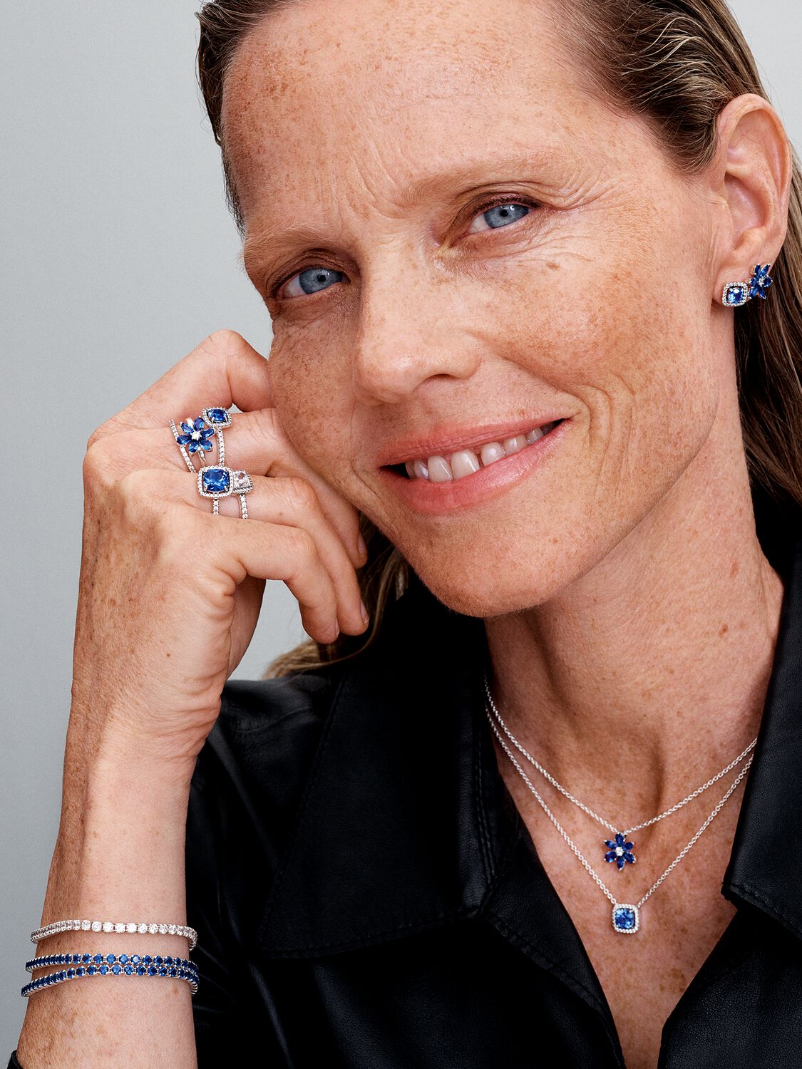 Pandora Sparkling Square Blue Halo Stud Earrings