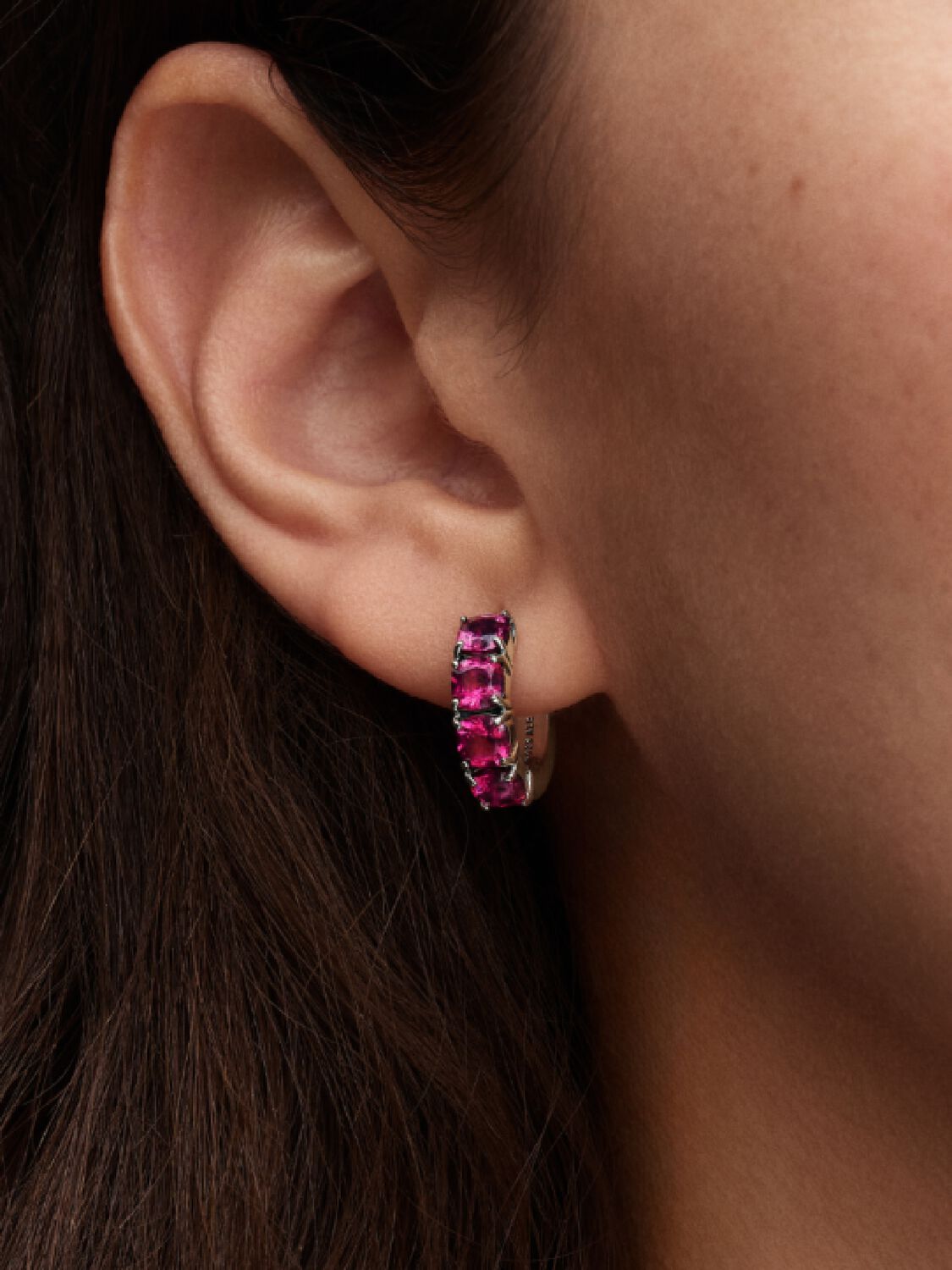 Pandora Pink Hoop Earrings